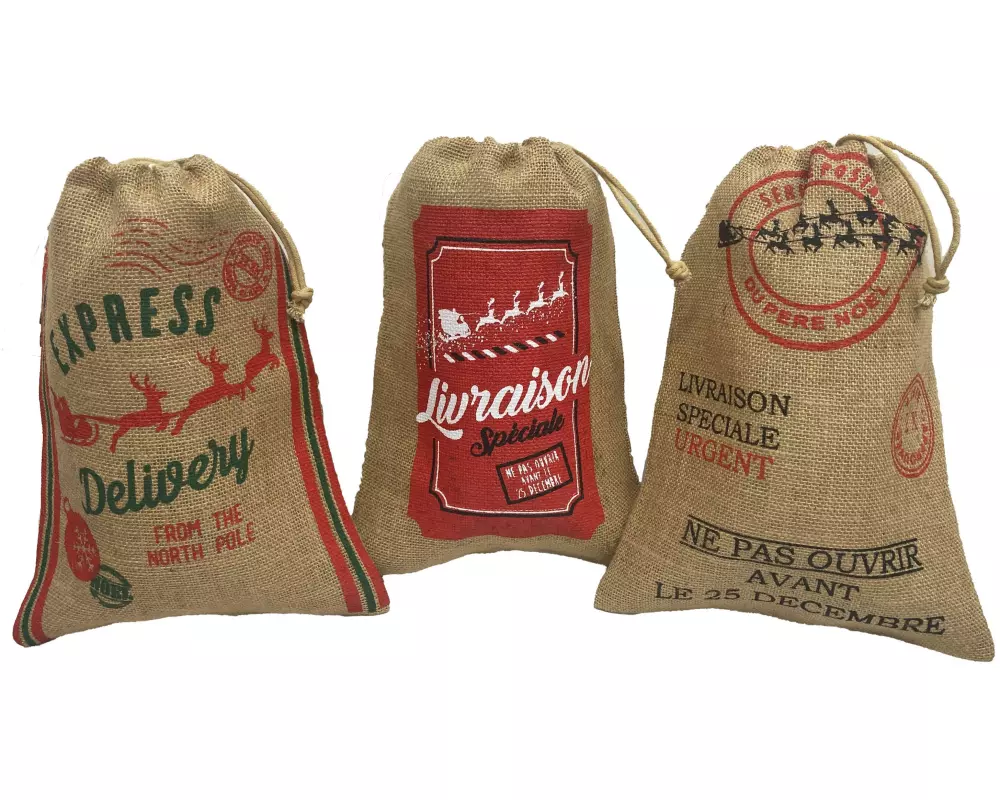 Dameco Jutesack 3 Stück, 23 x 30 cm