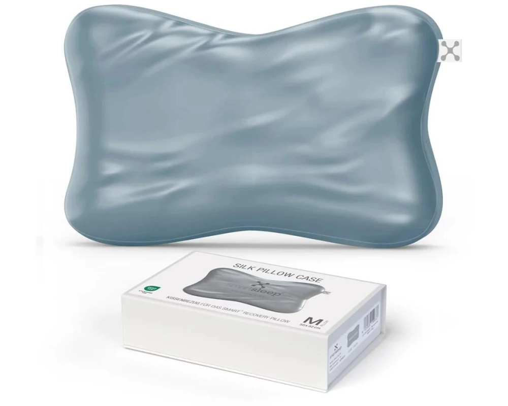 Smartsleep Kopfkissenbezug Recovery-Seide 50 x 32 cm, Blau/Grau