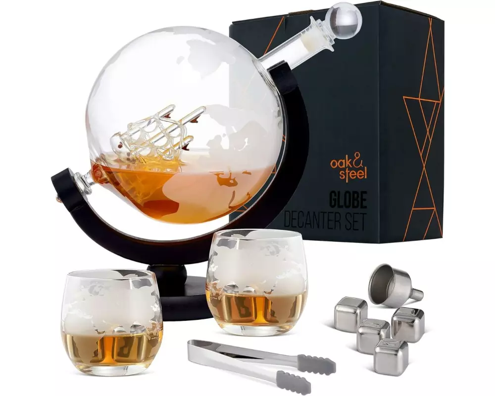 Oak & Steel Dekanter Globus 1.5 l, Transparent