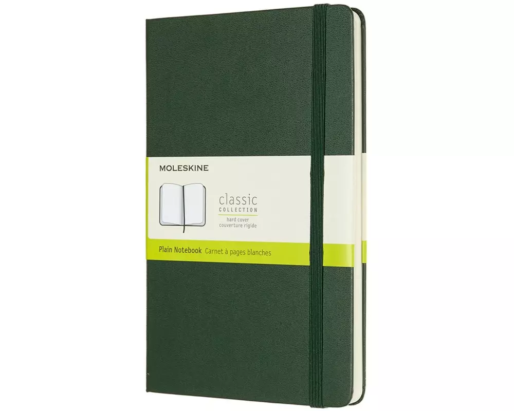 Moleskine Notizbuch Classic A5 Blanko, Grün, 240 Seiten