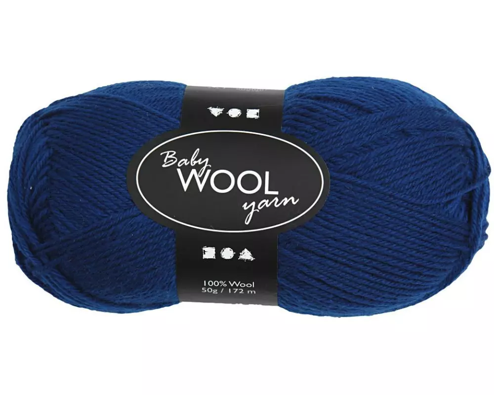 Creativ Company Wolle Babygarn Merino 50 g 14/4 Dunkelblau