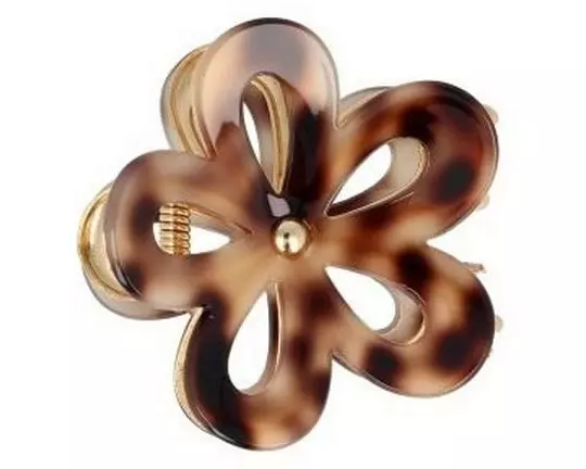 Parsa Beauty Haarklammer Blume Braun
