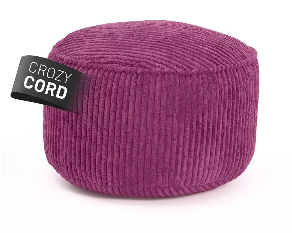 Lumaland Hocker Pouf Cord 50 l, Weinrot