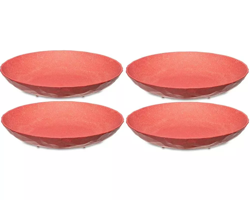 Koziol Suppen- & Pastateller Club 4 Stück, Rot