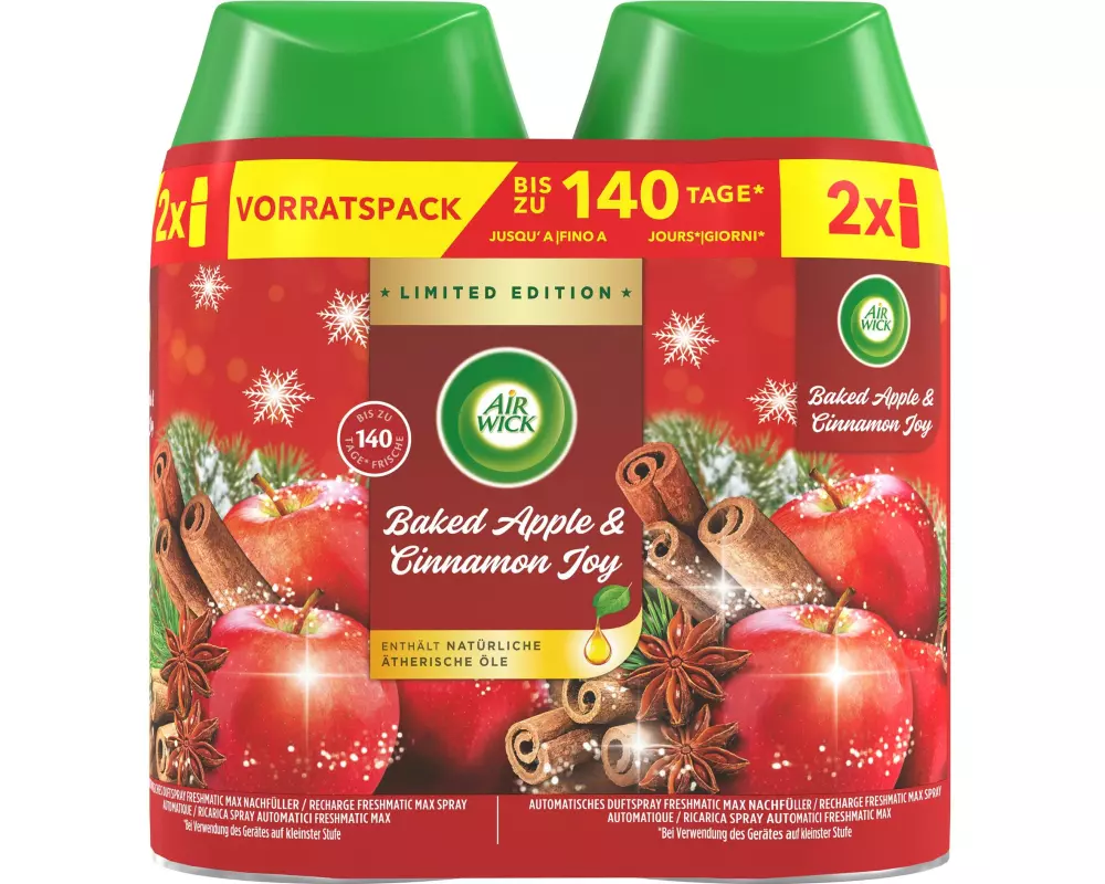 Air Wick Duftstecker Nachfüller DUO Baked Apple, 2x 500 ml