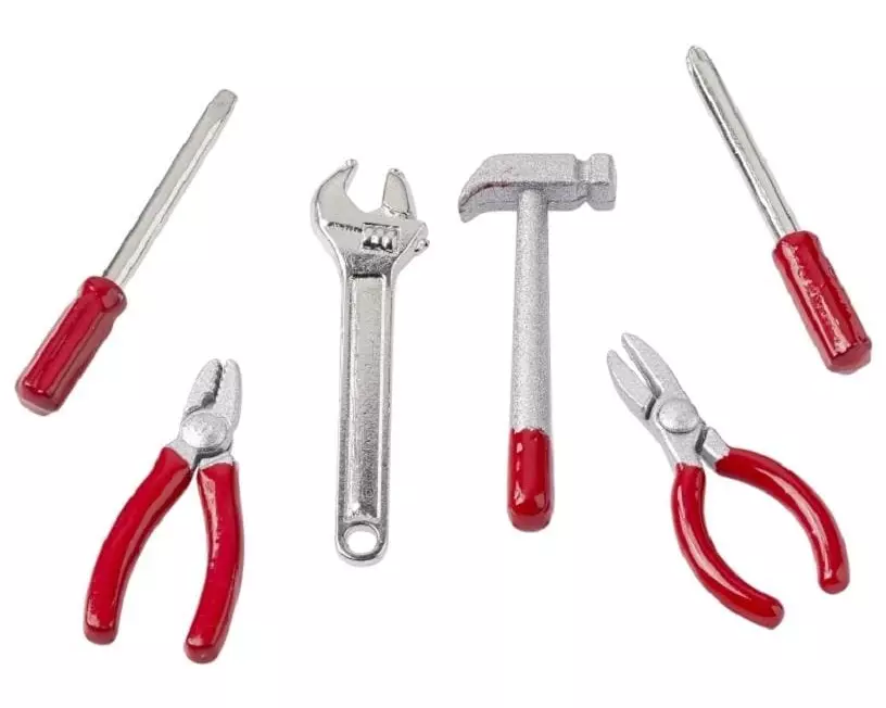 HobbyFun Mini-Utensilien Werkzeug Set 6 Stück, sortiert