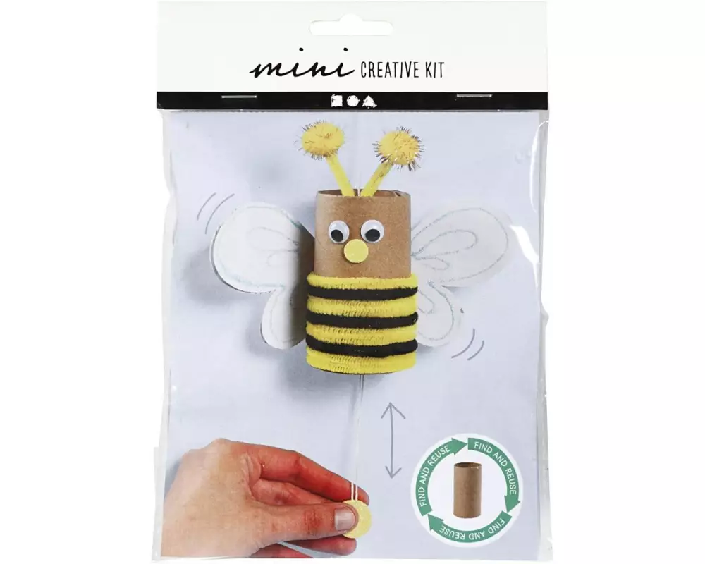 Creativ Company Bastelset Mini Biene, 9-teilig, Gelb/Schwarz