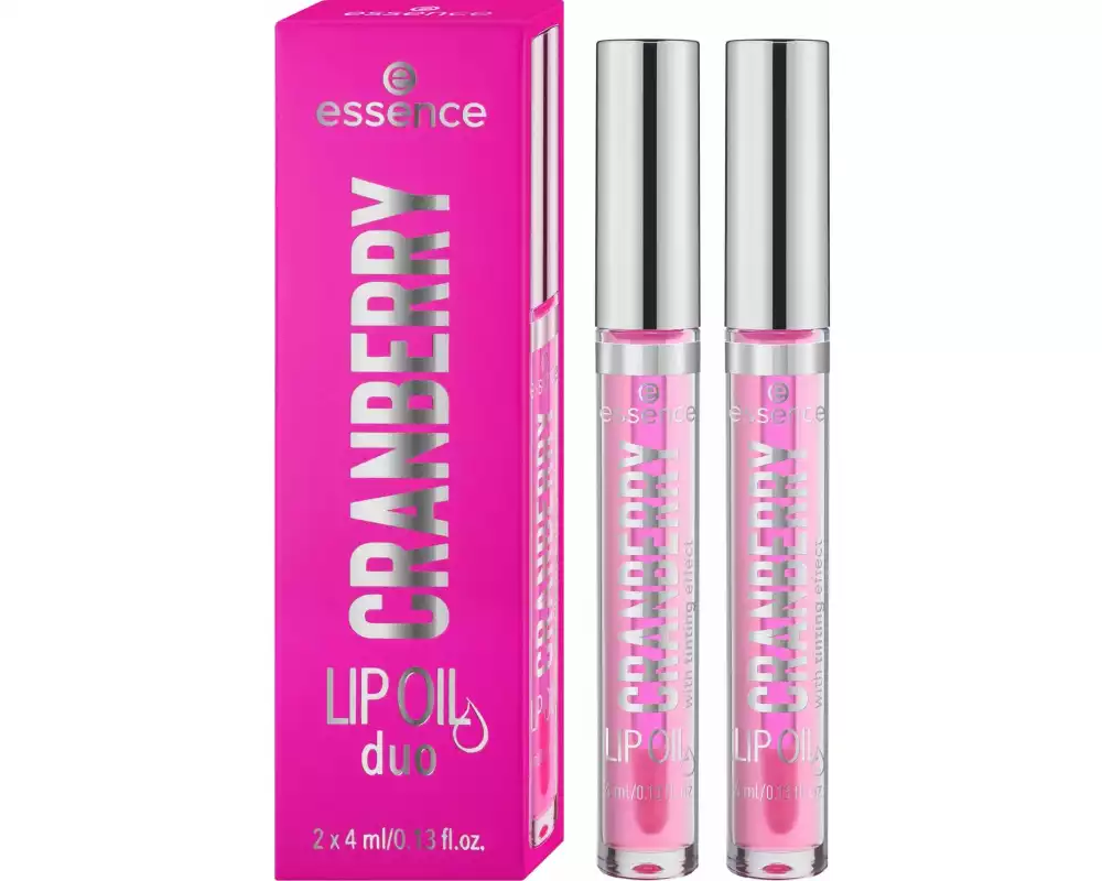 essence Lip Booster Cranberry Lip Oil Duo Transparent