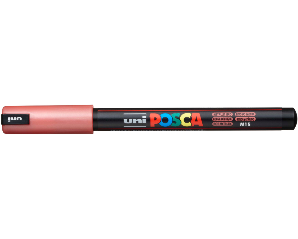 UNI-BALL Fineliner Posca 0.7mm PC1MR MET.RO Metallic rot