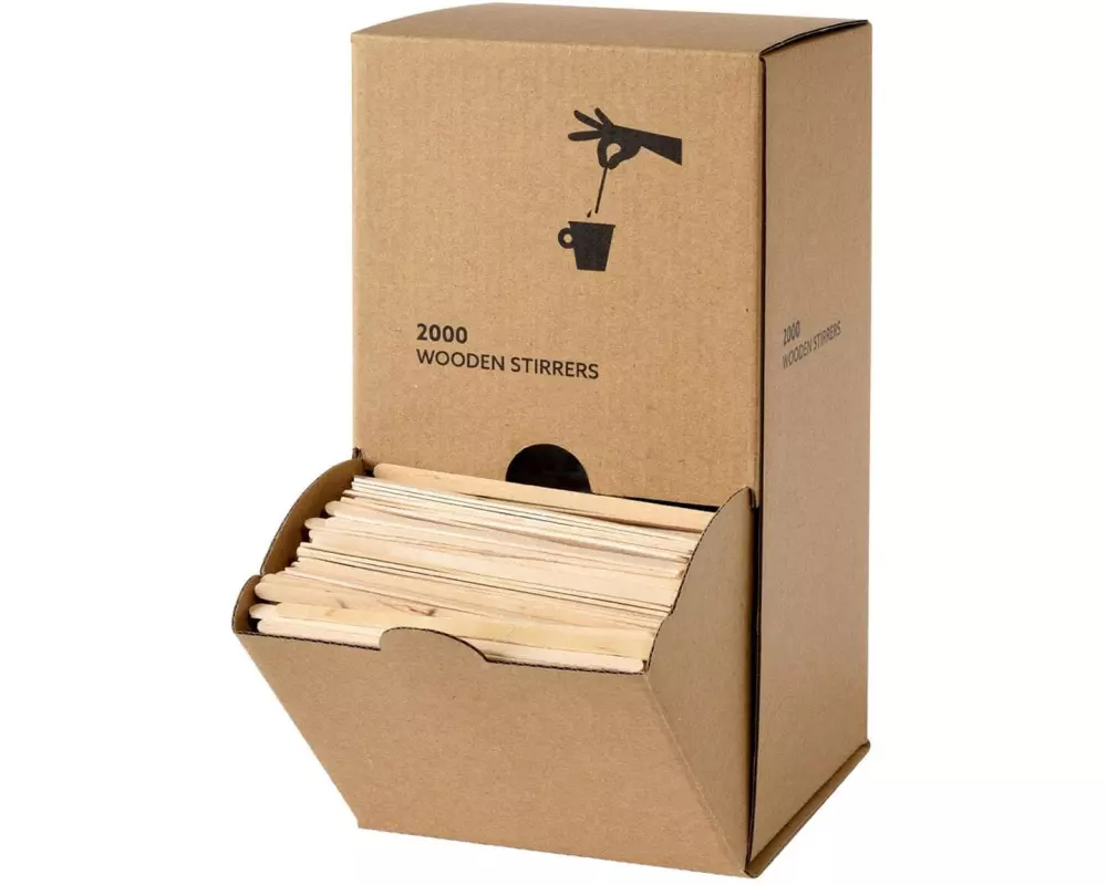 BioPak Einweg-Rührstäbchen in Spenderbox 2000 Stück