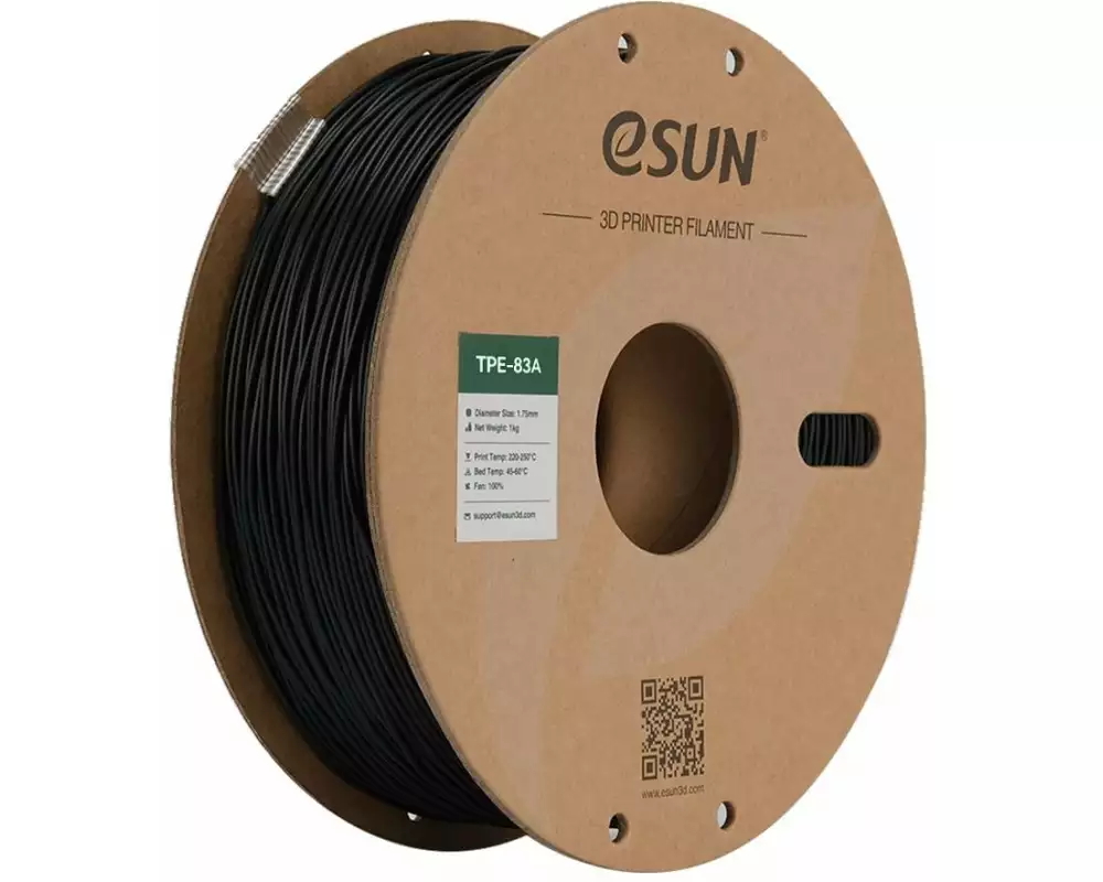 eSun Filament TPU-83A Schwarz 1.75 mm 1 kg