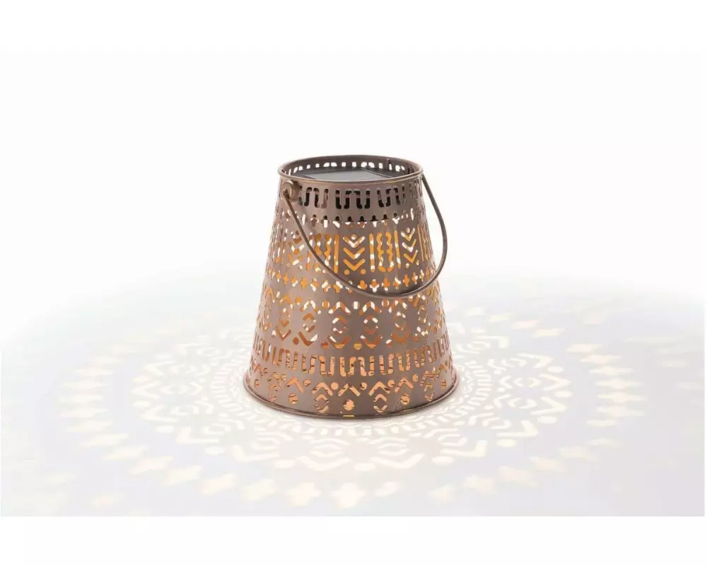 STT Laterne Solar Antic Boho, Ø 15 x 16 cm, Braun