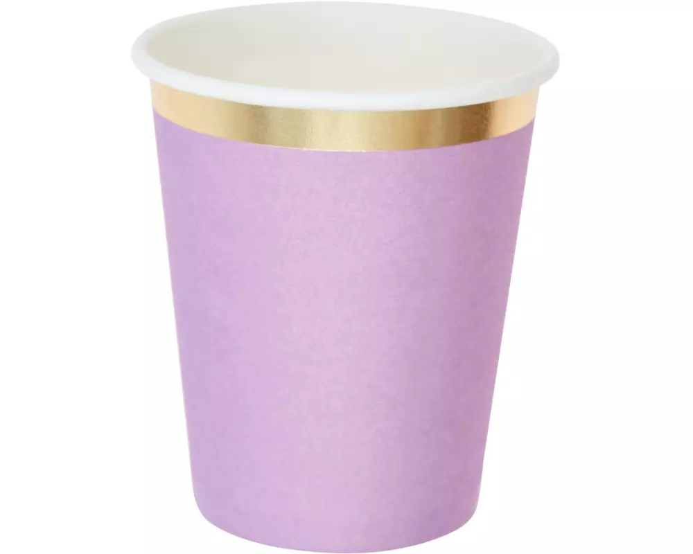 Rico Design Einwegbecher 250 ml 1 Stück, Flieder/Gold