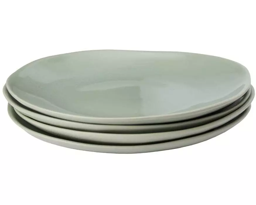 Urbanara Speiseteller Capela 4 Stück, 28 cm, Pistache