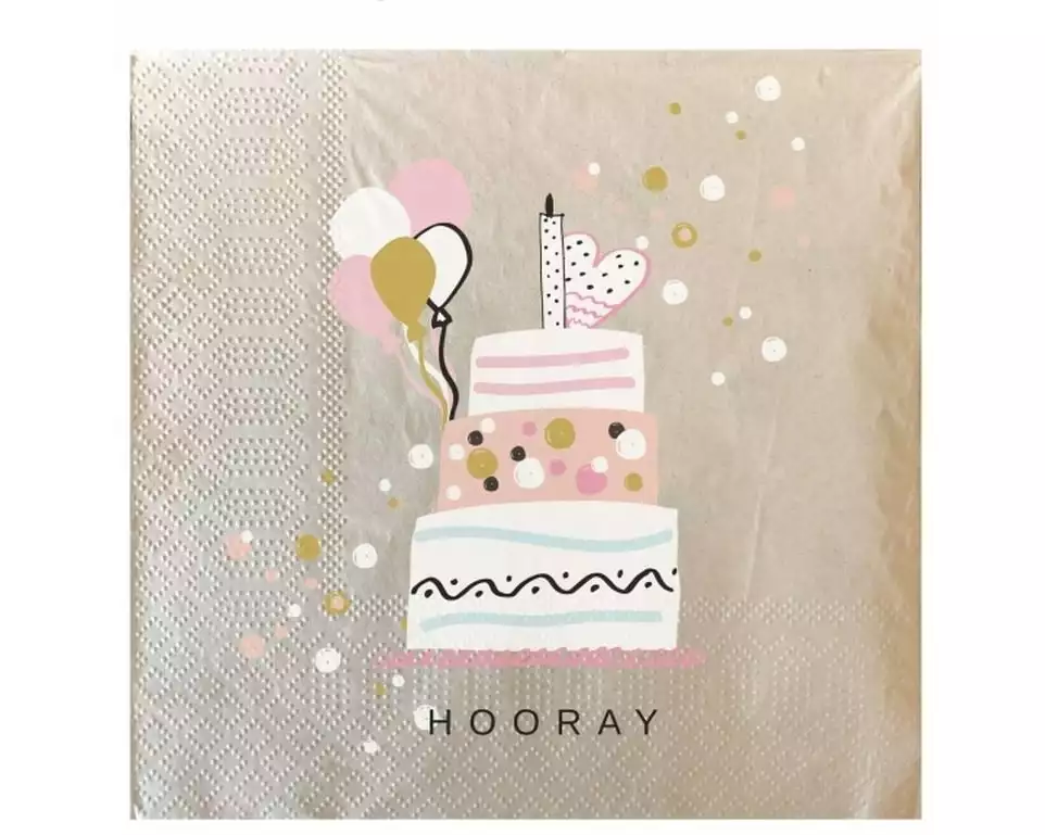 Chic Mic Papierservietten Hooray 33 cm x 33 cm, 20 Stück