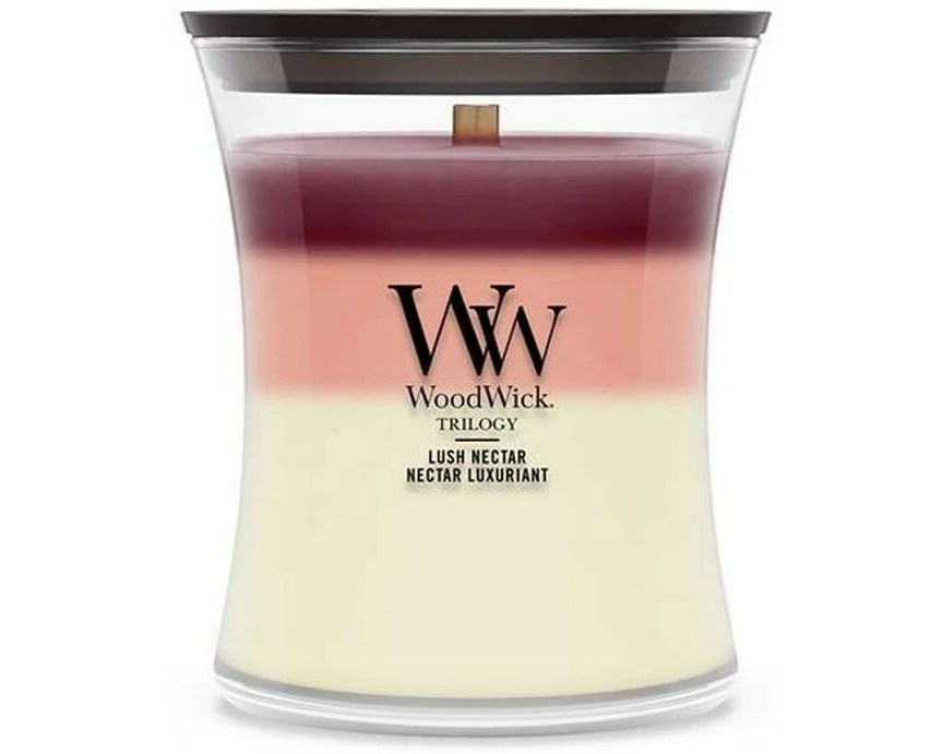 Woodwick Duftkerze Lush Nectar Trilogy Medium Jar