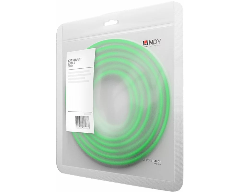 LINDY Cat.6 U/UTP Cable, green, 20m