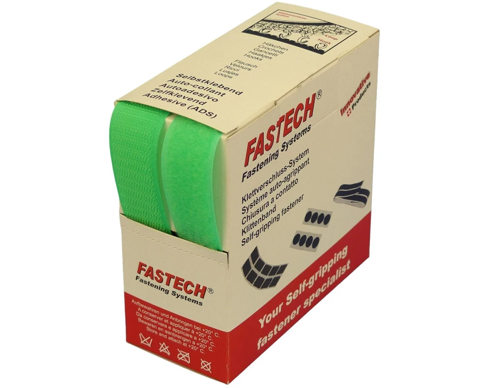 FASTECH Klettband-Box Neongrün