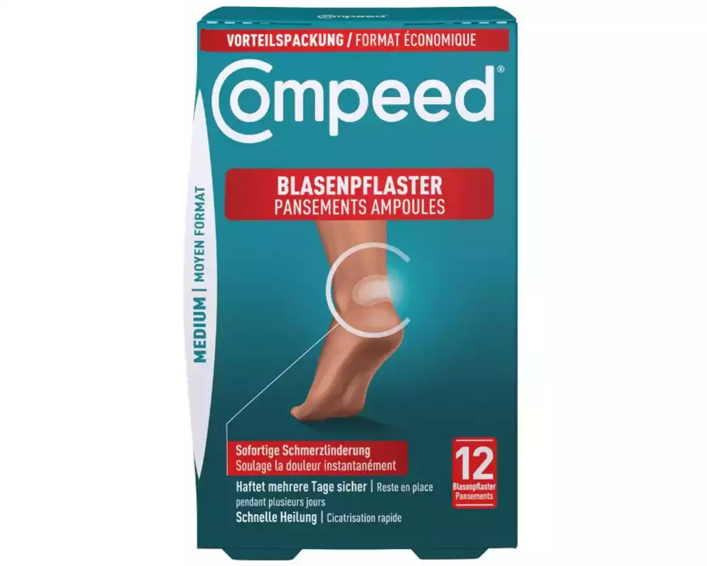 Compeed Blasenpflaster Medium 6.8 x 4.2 cm, 12 Stück
