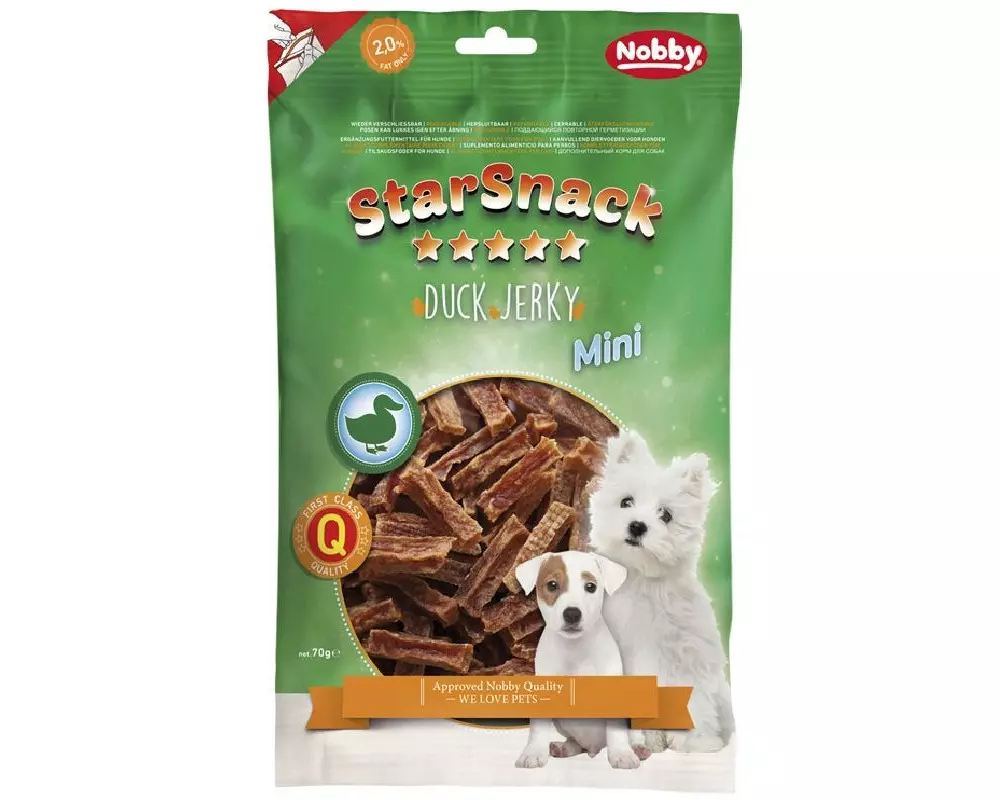 Nobby Leckerli StarSnack Mini Duck Jerky, 70 g
