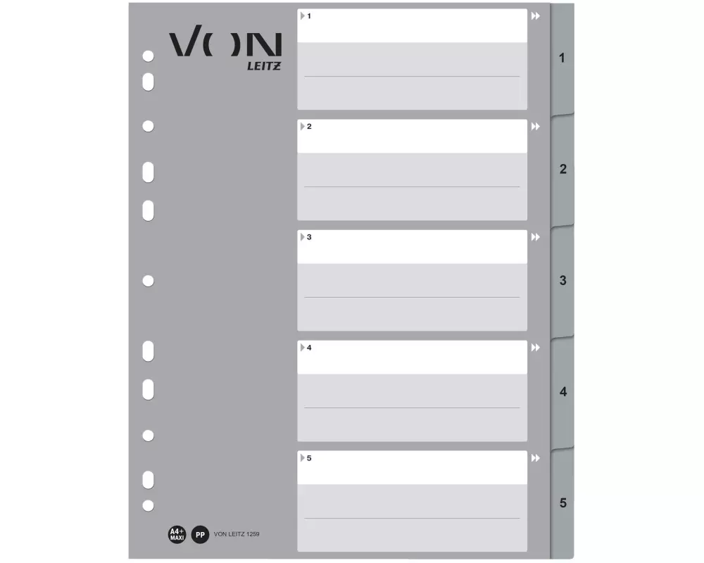 VON Register A4, 1-5