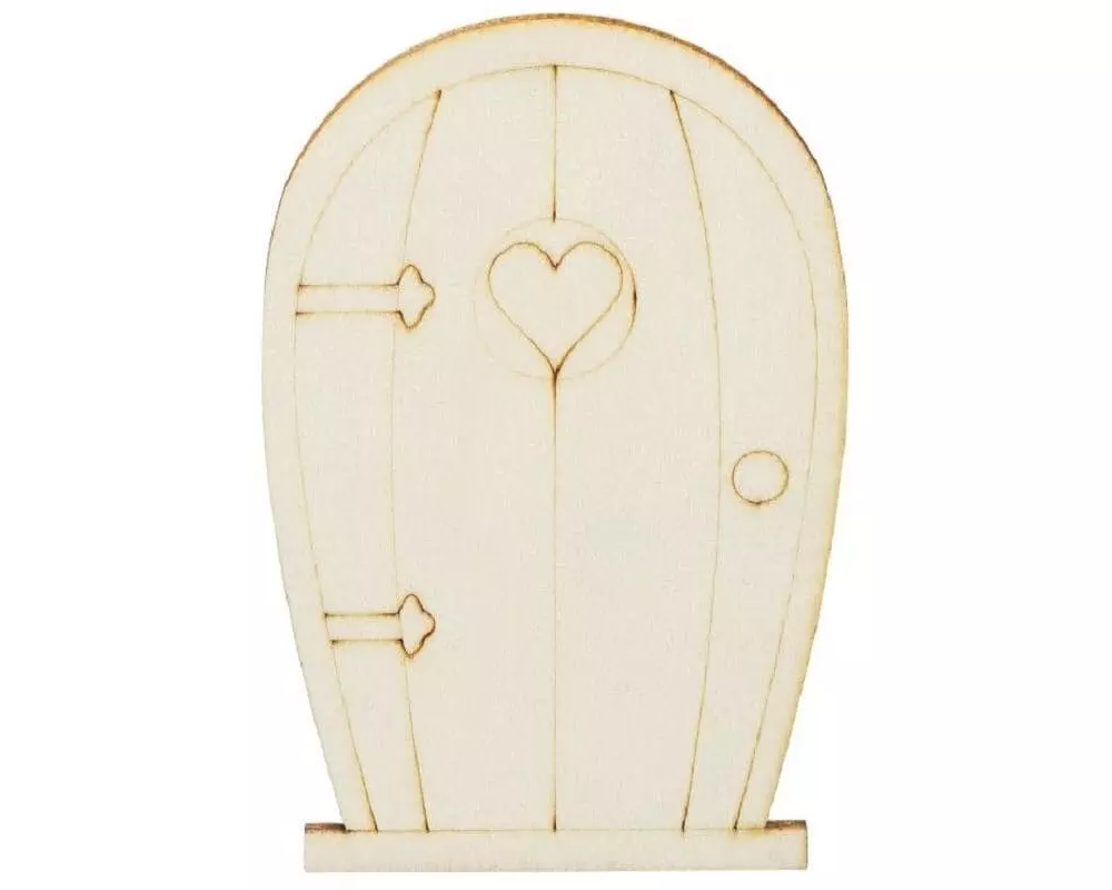 HobbyFun Mini-Utensilien Holztür V Natur