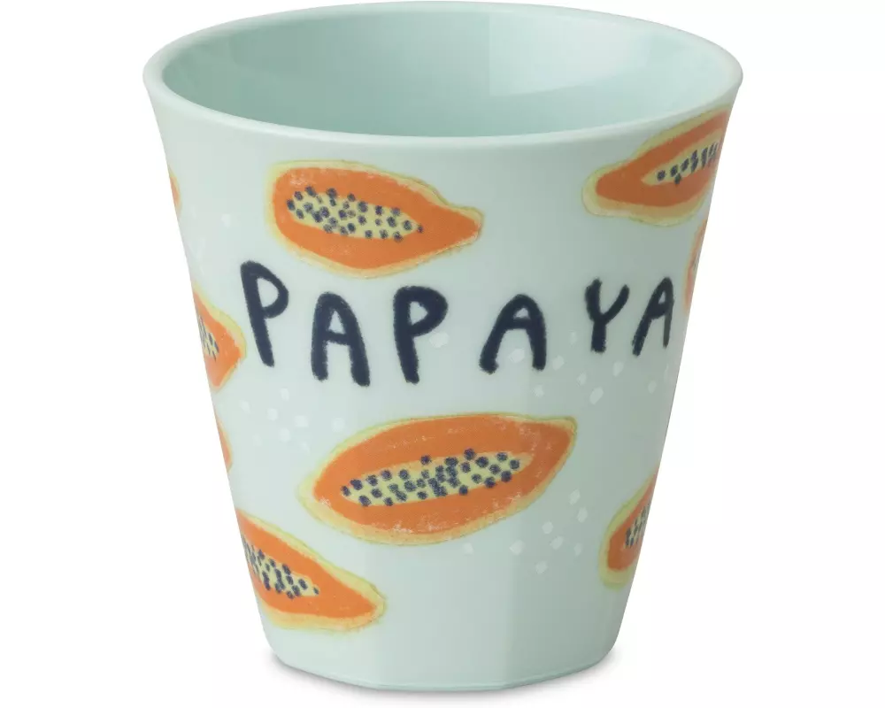 Koziol Trinkbecher Nora M Juicies Papaya 300 ml, 1 Stück, Hellblau