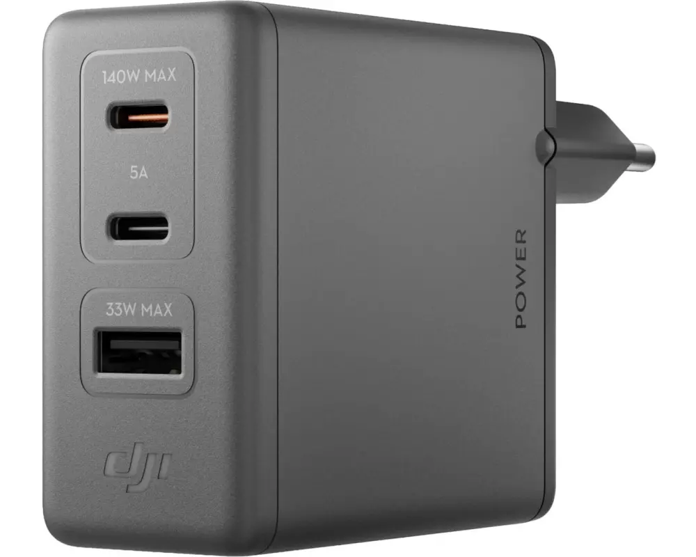 DJI Power 140W GaN Charger (EU) 140W GaN 3-Port USB-C USB-A