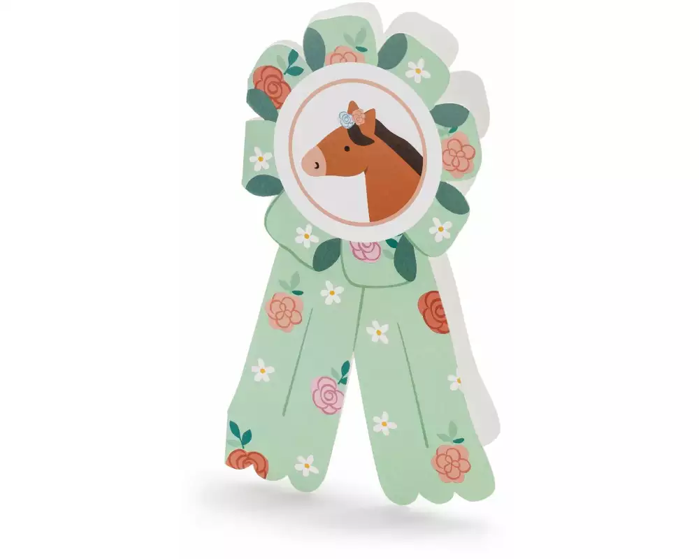 Partydeco Einladungskarte Pferd 6 Stück