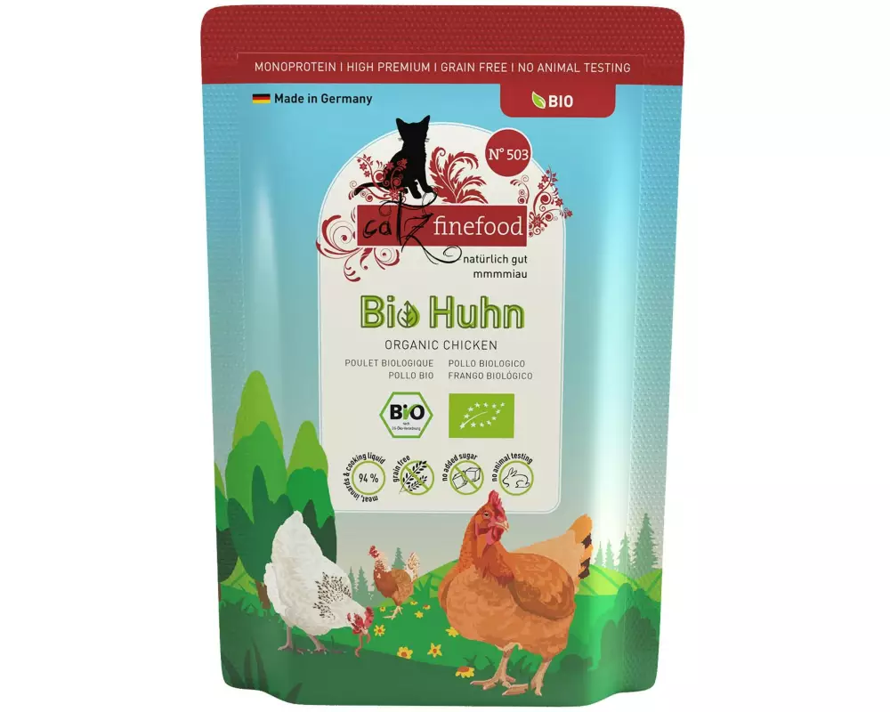 catz finefood Nassfutter Bio No.503 Huhn, 85 g