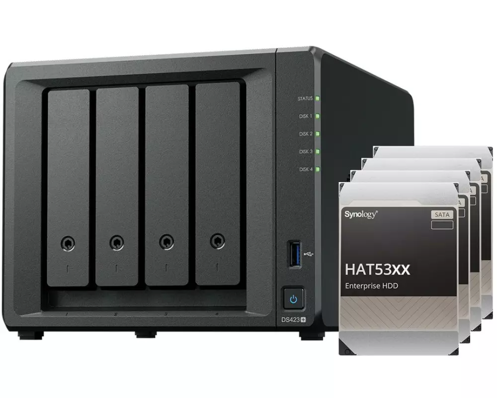 Synology NAS DiskStation DS423+ 4-bay Synology Enterprise HDD 64 TB