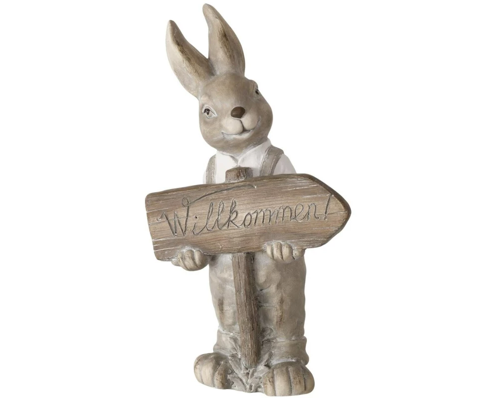 Boltze Aufsteller Terje Braun, Weiss, 48 cm