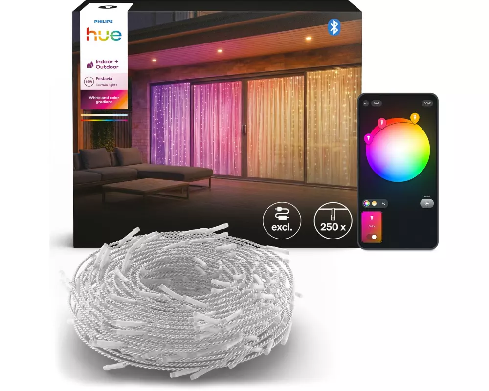 Philips Hue Festavia Curtain Lights 1.35 x 2 m