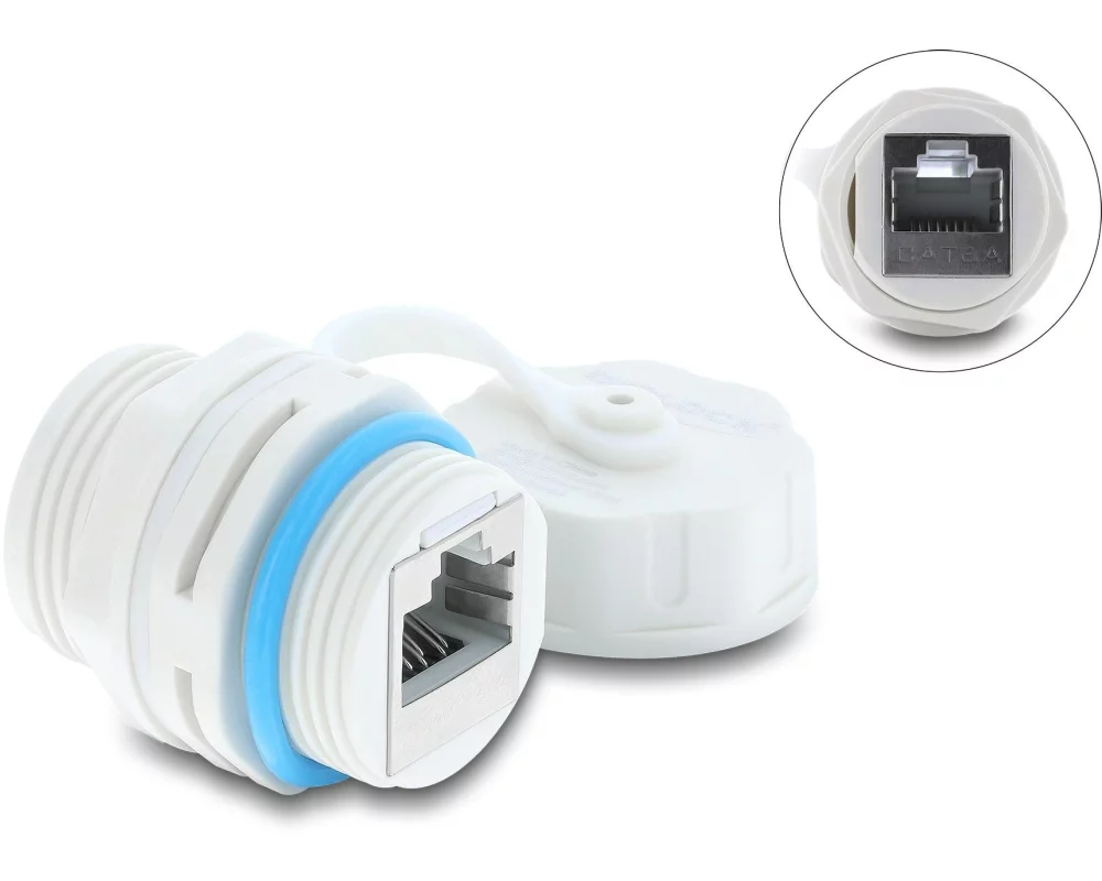 Delock Kabelverbinder RJ45 zu RJ45 Cat.6A 1 Stück