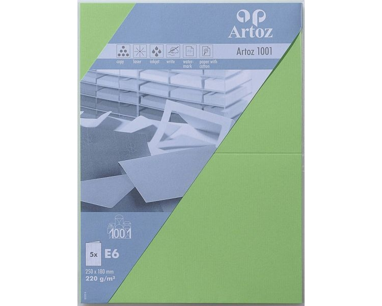 ARTOZ Karten 1001 E6 107372263 220g, birkengrün 5 Blatt