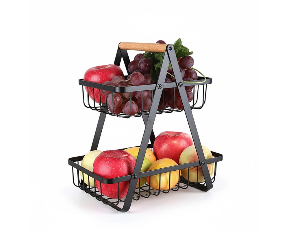 relaxdays Etagere 34 x 26 cm Schwarz