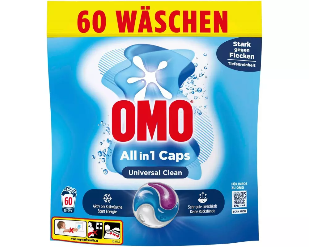 Omo Waschmittel Kapseln Universal Clean 60 Stück