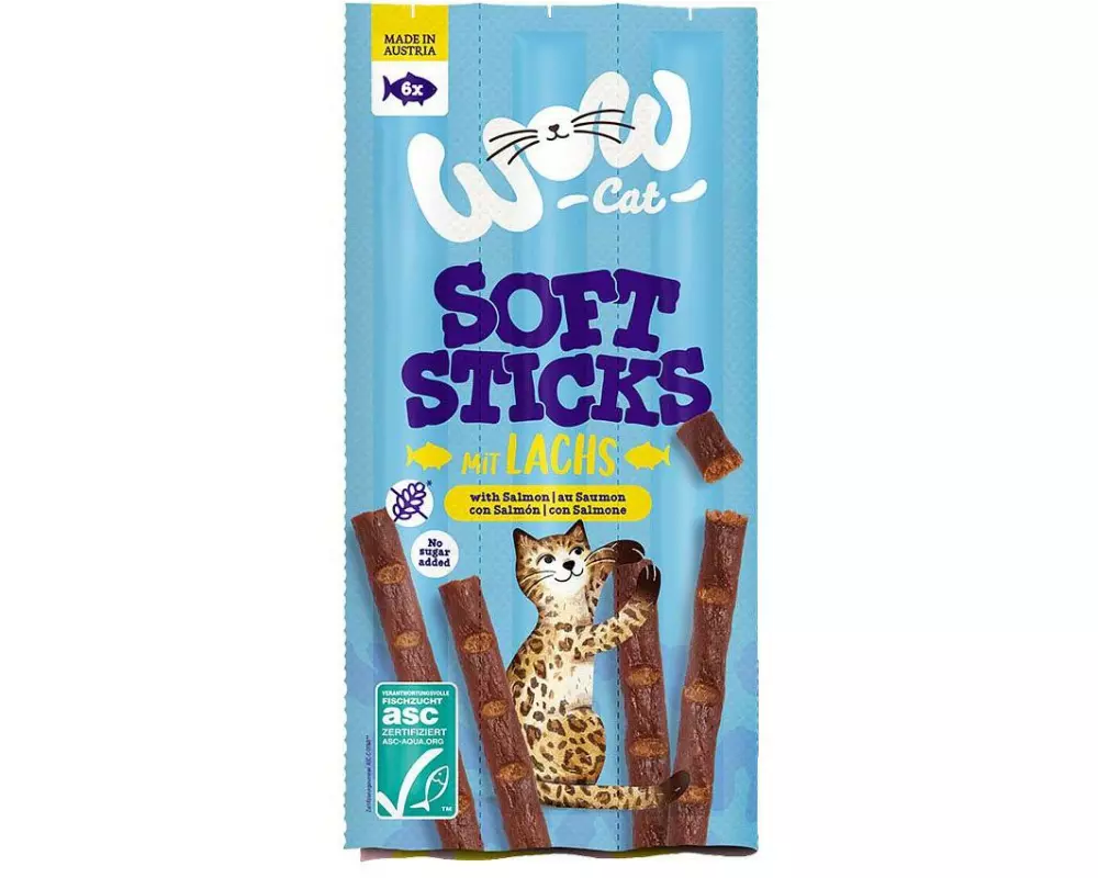 WOW Soft Sticks mit Lachs, 6 x 5 g