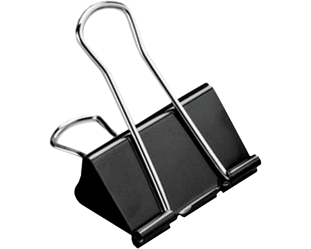 BÜROLINE Foldback-Klammer 19mm 112220 schwarz