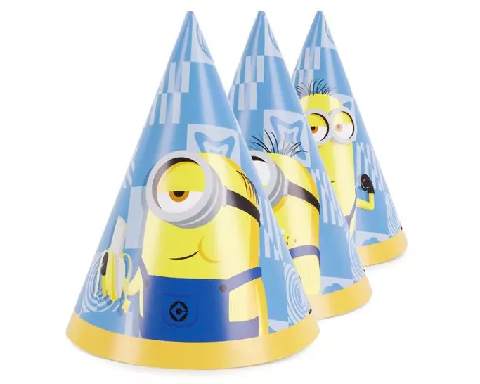 Partydeco PartyDeco Partyhütchen Minions, 6er-Set 16 cm Mix 6 Stück