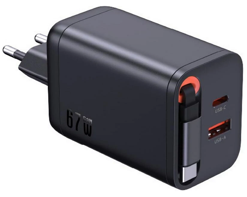 SCHOENENBERGER 2-Port Fast Charger 24.11067SZ 67W GaN white