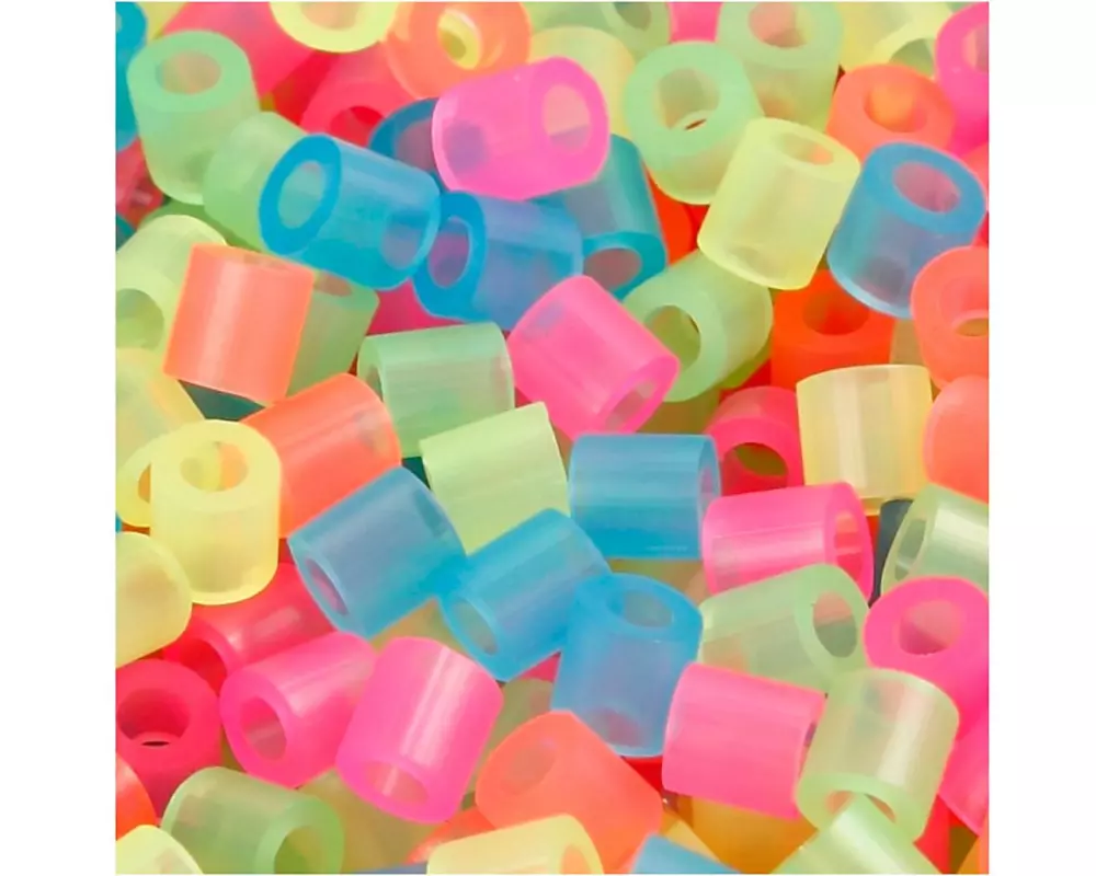 Creativ Company Bügelperlen-Set Neon ∅ 5 mm, Lochgrösse 2.5 mm, 30000 Stück