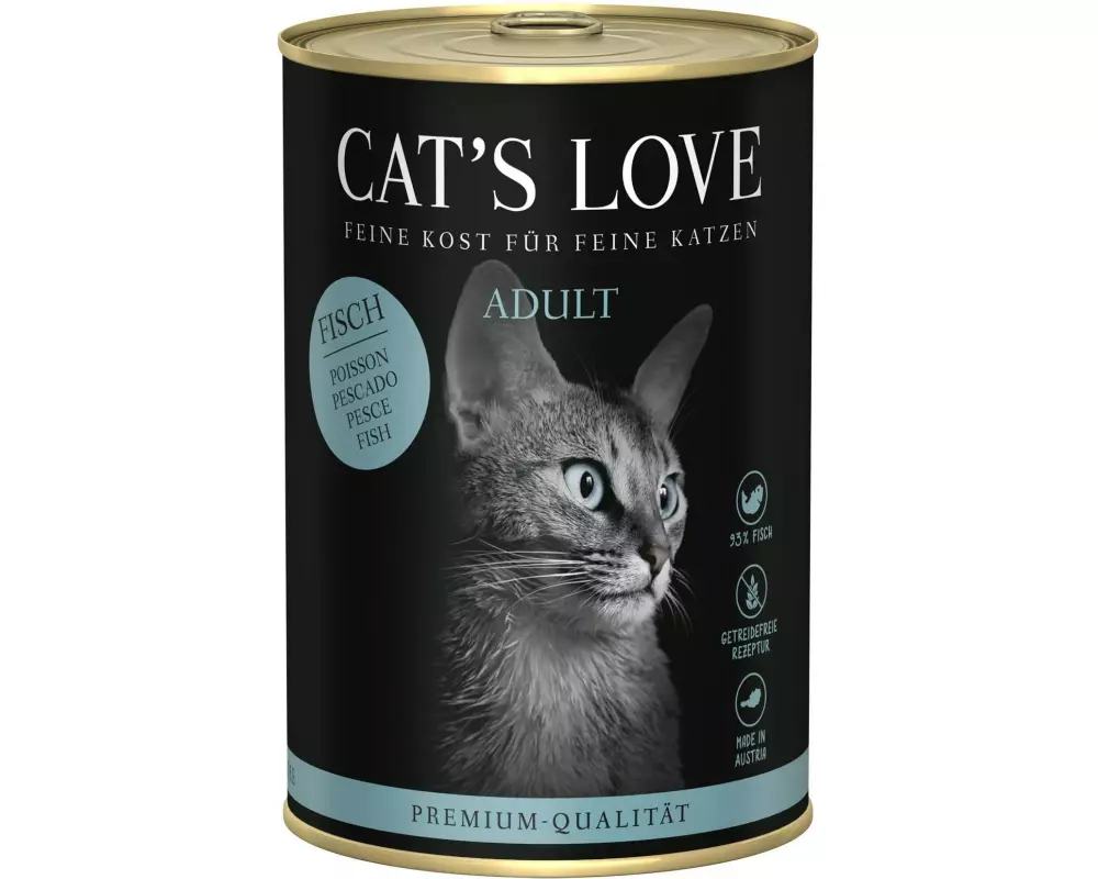 Cat's Love Nassfutter Adult Fisch Pur, 400 g