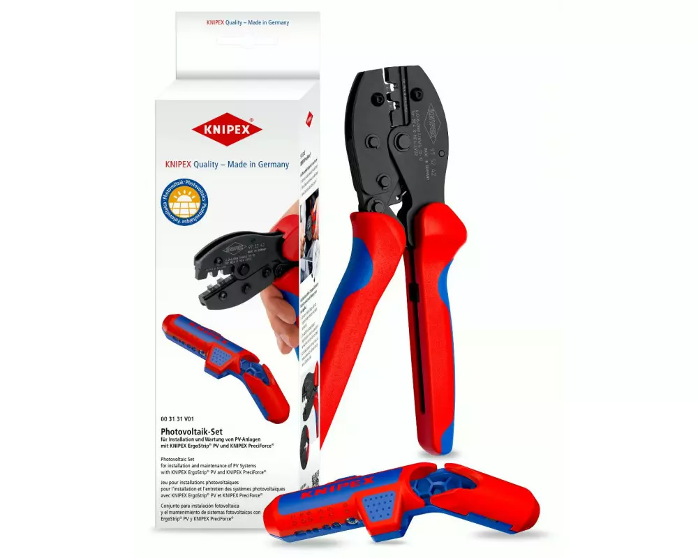 Knipex Photovoltaik-Installationsset ErgoStrip PV und PreciForce