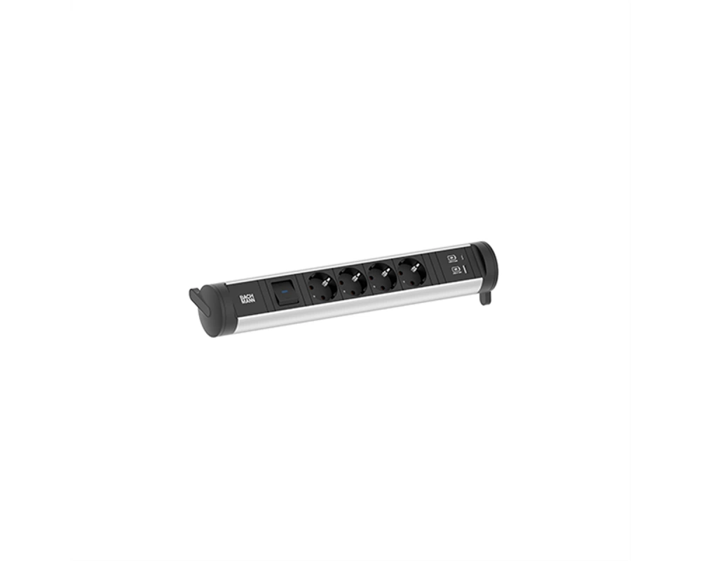 BACHMANN CYCLE Base 4xCEE7/3 1xSchalter 1xUSB A/C 22W 0,2m GST18