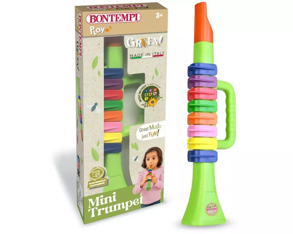 Bontempi Musikinstrument Trompete 27 cm, 8 Tasten