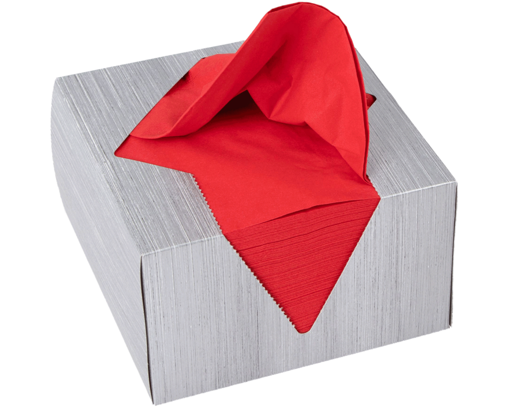 ELCO Serviettenbox 33x33cm 04-33401100-201 3-lagig, rot 100Stk.