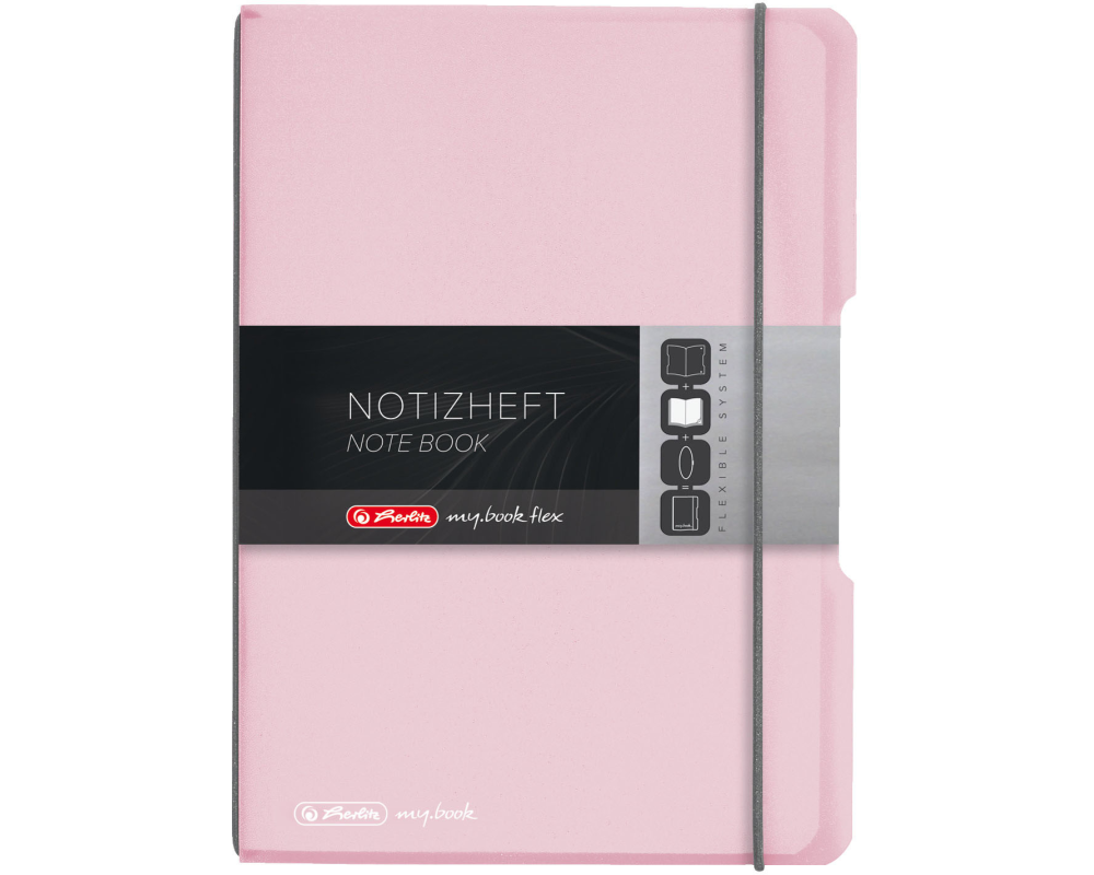 HERLITZ my.book flex A5 11408622 Rosé 40 Bl.kariert