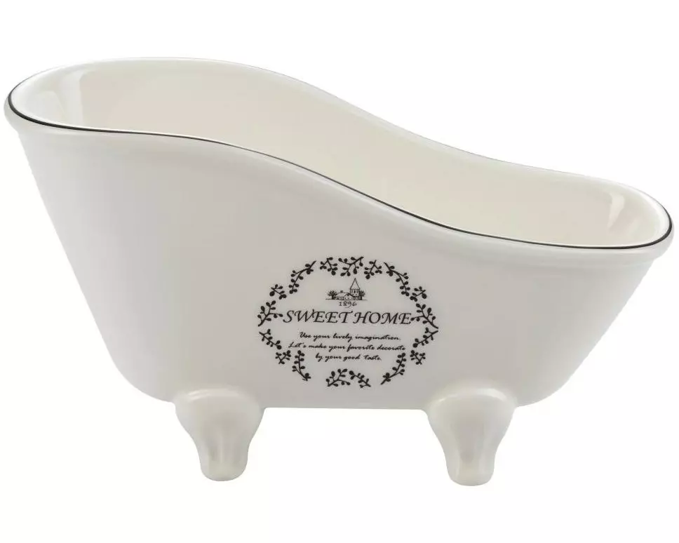 diaqua Dekorbadewanne Sweet Home Weiss, Keramik