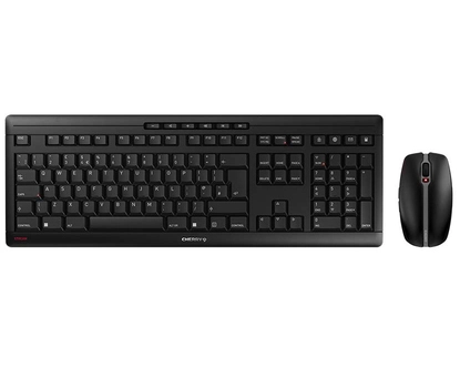 CHERRY Stream Desktop Tastatur Maus eingeschlossen Büro RF Wireless QWERTY UK Englisch Schwarz